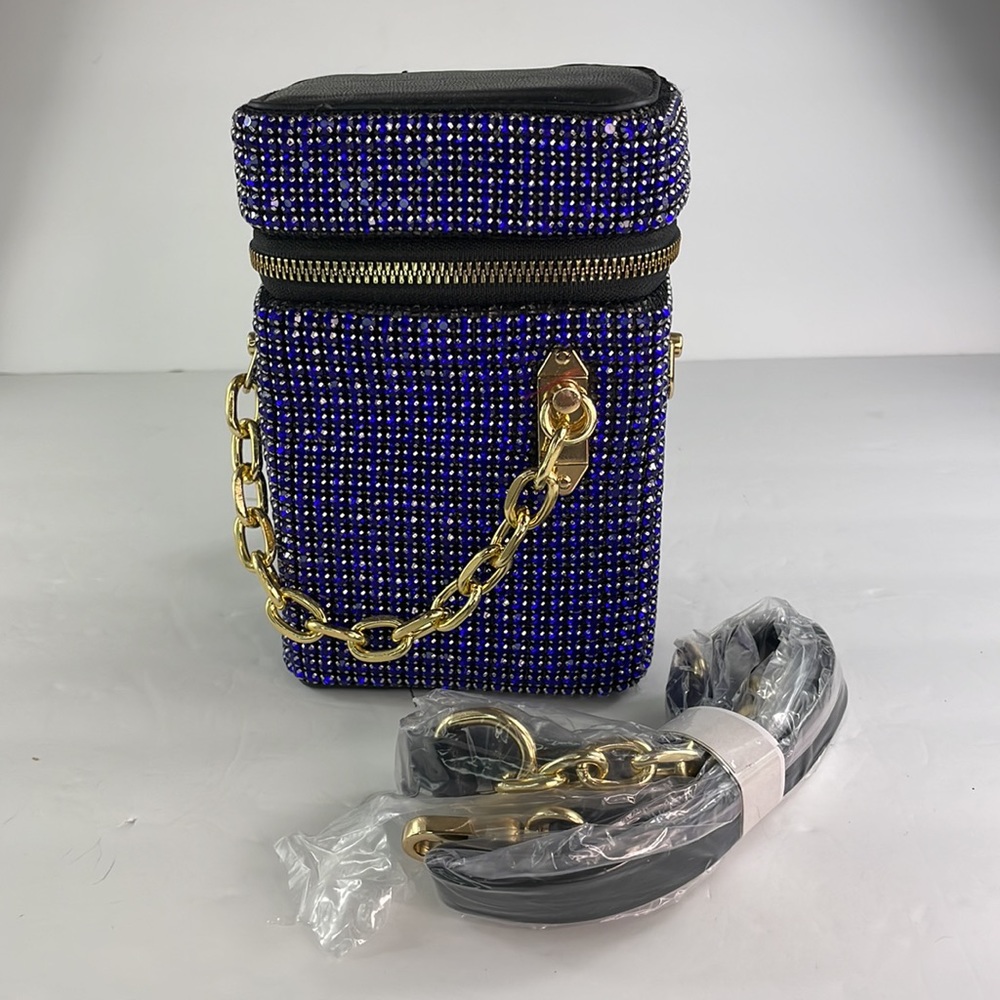 Blue Rhinestone Messenger Bag - Picture 4 of 4